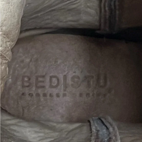 Boots BED STU Rare VALENCIA NECTAR LUX Floral Bird White Green Purple Size 8.5 - Picture 4 of 6